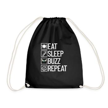 Eat Sleep Buzz Repeat Cicada Reunion Tour Cicada - Turnbeutel - Schwarz - Vorne