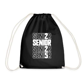 Senior 2025 Abschlussklasse von 2025 Senior 2025 - Turnbeutel - Schwarz - Vorne