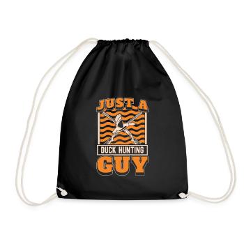 Ente Jagd Entenjagd Just A Duck Hunting Guy - Drawstring Bag - black - Front