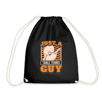 Tischtennis Pingpong Just A Table Tennis Guy - Drawstring Bag - black - Front