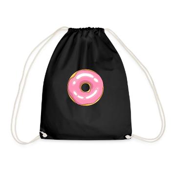 Donut Kostüm Lustiger Donut Halloween Donut - Turnbeutel - Schwarz - Vorne