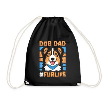 Australian Shepherd Vater Dog Dad Fur Life - Turnbeutel - Schwarz - Vorne