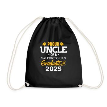 Onkel einer Absolventenfamilie 2025 - Turnbeutel - Schwarz - Vorne