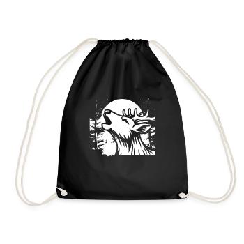 Cerf Lune Hurlement - Sac de sport léger - noir - Devant