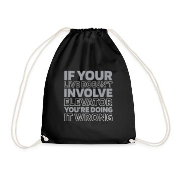 Elevator Elevator - Drawstring Bag - black - Front