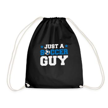 Soccer Soccer Player Just A Soccer Guy - Drawstring Bag - black - Front