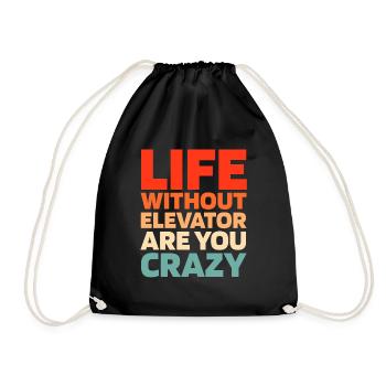 Elevator Elevator - Drawstring Bag - black - Front
