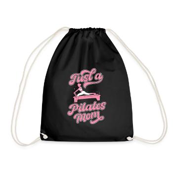 Pilates Just A Pilates Mom - Turnbeutel - Schwarz - Vorne