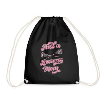 Lacrosse Just A Lacrosse Mom - Drawstring Bag - black - Front