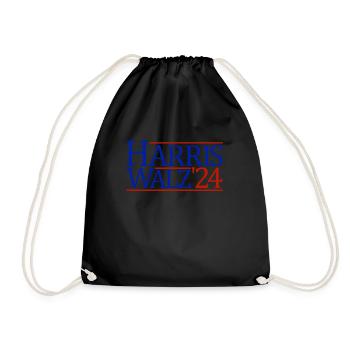 Harris Walz 24 Kamala Harris 2024 Präsident Harris - Turnbeutel - Schwarz - Vorne