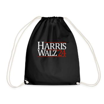 Harris Walz 24 Kamala Harris 2024 Präsident Harris - Turnbeutel - Schwarz - Vorne