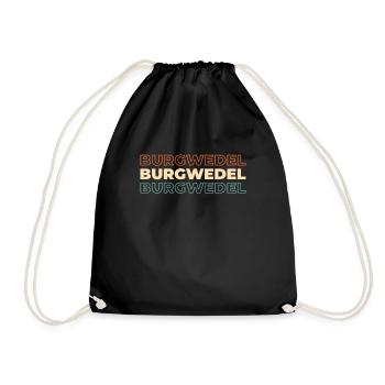 German city Burgwedel, Lower Saxony - Drawstring Bag - black - Front
