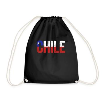 Chile-Flagge Stolzes chilenisches patriotisches ch - Turnbeutel - Schwarz - Vorne