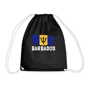 Barbados-Flagge, stolze Barbadier, patriotischer B - Turnbeutel - Schwarz - Vorne