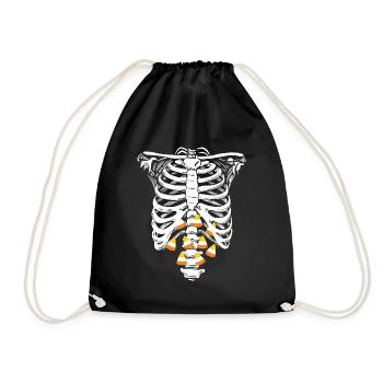 Candy Corn Squelette Halloween Costume Candy Corn - Sac de sport léger - noir - Devant