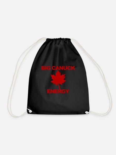 Big Canuck Energy Maple Leaf Stolzes kanadisches K - Turnbeutel - Schwarz