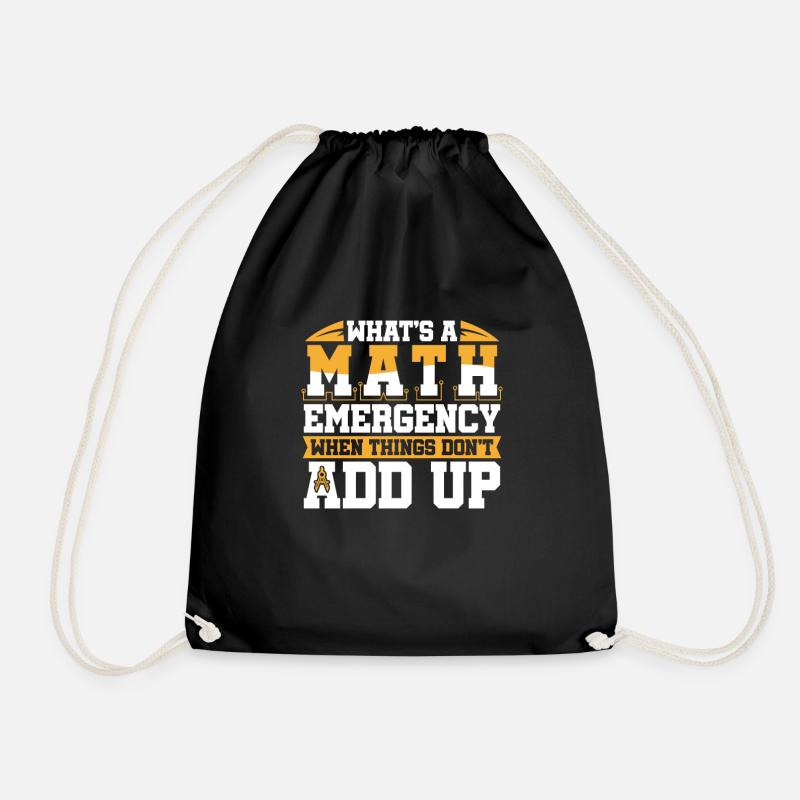 Mathe Mathematik Witzig Math Funny Pun - Turnbeutel - Schwarz