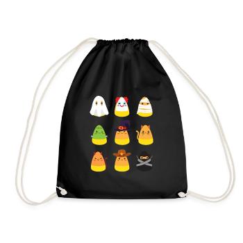 Candy Corn Kostüme Halloween Kinder Candy Corn - Turnbeutel - Schwarz - Vorne