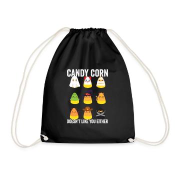 Candy Corn mag dich auch nicht, Halloween - Turnbeutel - Schwarz - Vorne