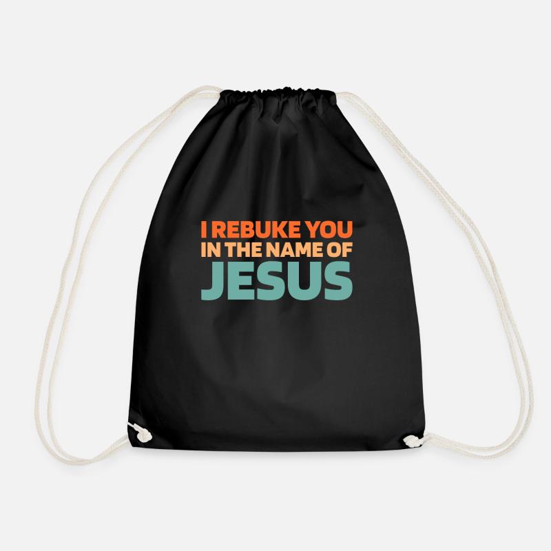 Christian Christianity - Drawstring Bag - black
