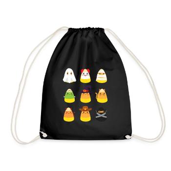 Candy Corn Kostüme Halloween Kinder Candy Corn - Turnbeutel - Schwarz - Vorne