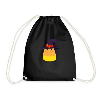 Candy Corn Hexenkostüm für Kinder, Hexe Candy Corn - Turnbeutel - Schwarz - Vorne