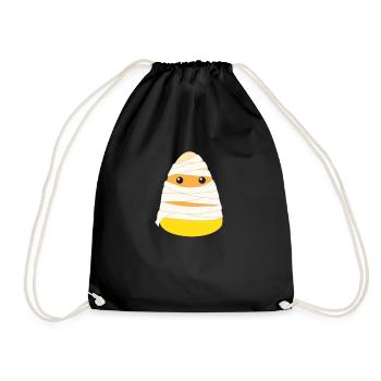 Candy Corn Mumie Kostüm Halloween Candy Corn - Turnbeutel - Schwarz - Vorne