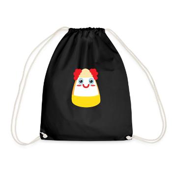 Candy Corn Clown Kostüm Halloween Candy Corn - Turnbeutel - Schwarz - Vorne