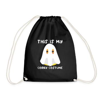 Das ist mein Corny-Kostüm für Kinder, Ghost Candy - Turnbeutel - Schwarz - Vorne