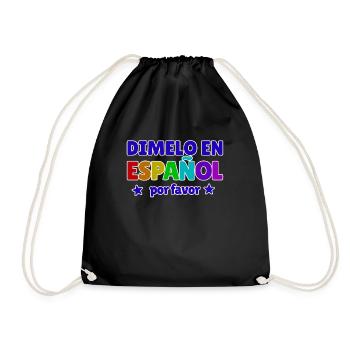 Dimelo En Espanol Por Favor Spanischlehrer - Turnbeutel - Schwarz - Vorne