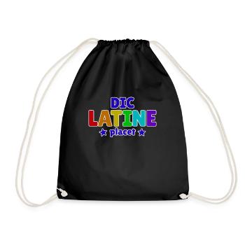 Dic Latine Placet Lateinlehrer - Turnbeutel - Schwarz - Vorne