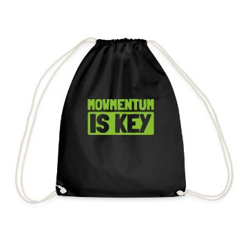 Lawn mower mowing - Drawstring Bag - black - Front