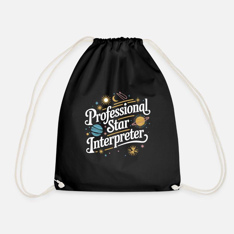Astrology Astrologer - Drawstring Bag - black