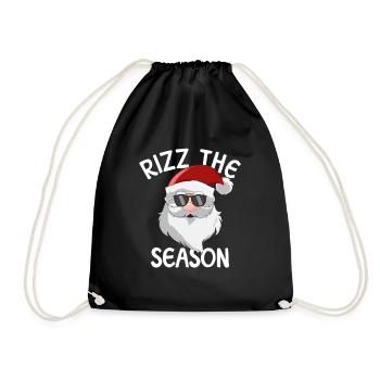 Rizz The Season Lustiger Rizz Santa Rizzler Santa - Turnbeutel - Schwarz - Vorne