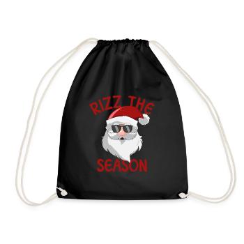 Rizz The Season Lustiger Rizz Santa Rizzler Santa - Turnbeutel - Schwarz - Vorne