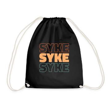 German city Syke, Lower Saxony - Drawstring Bag - black - Front