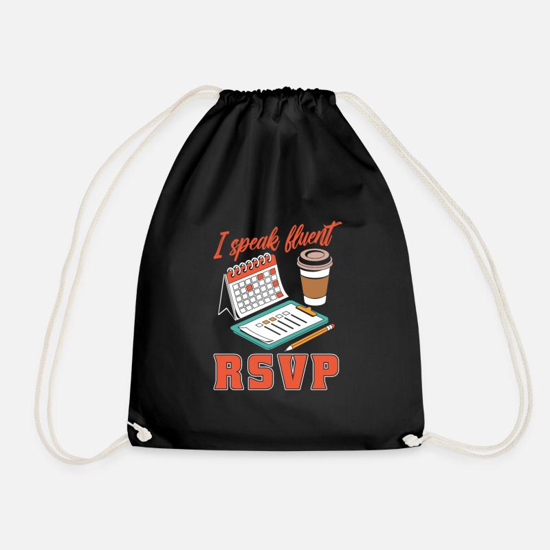 Event planner - Drawstring Bag - black