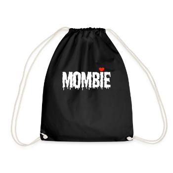 Mombie Mom Halloween Mom Zombie Mombie - Drawstring Bag - black - Front