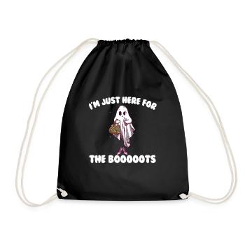 I'm only here because of the booooots women's halloween h - Drawstring Bag - black - Front