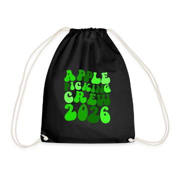 Apple Picking Crew 2026 Orchard Apple Picking Crew - Drawstring Bag - black - Front