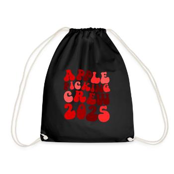 Apple Picking Crew 2025 Orchard Apple Picking Crew - Drawstring Bag - black - Front