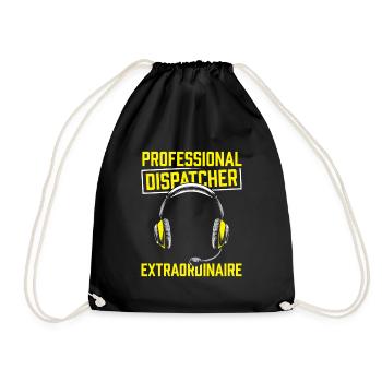 Emergency Call Control Center Operations Center - Drawstring Bag - black - Front
