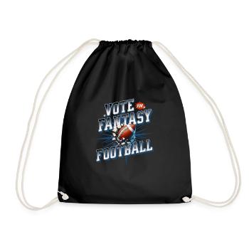 Stimmen Sie für Fantasy Football. Fantasy Football - Turnbeutel - Schwarz - Vorne
