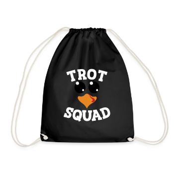 Trab-Trupp Truthahn-Trott-Thanksgiving-Trab-Trupp - Turnbeutel - Schwarz - Vorne