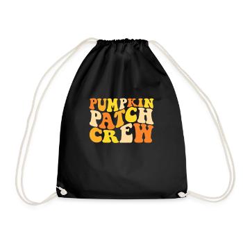 Pumpkin Patch Crew Family Halloween Pumpkin Patch - Drawstring Bag - black - Front