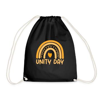 Day of Unity: Stop bullying, friendliness is - Drawstring Bag - black - Front