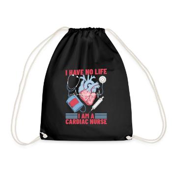 Infirmière en cardiologie - Sac de sport léger - noir - Devant