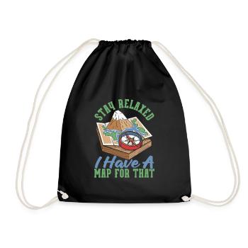 Geography Geographer - Drawstring Bag - black - Front