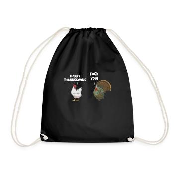 Poulet de Thanksgiving Joyful, Vulgaire Thanksgivin - Sac de sport léger - noir - Devant