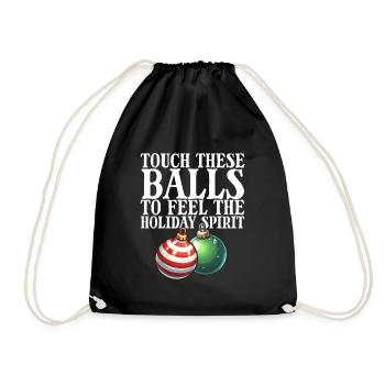 Touch these baubles to add the Christmas mood - Drawstring Bag - black - Front